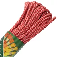 Sznurek paracord: Poppy Red & White