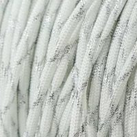 Sznurek paracord: Metallic Glitter White & Silver Tracer X
